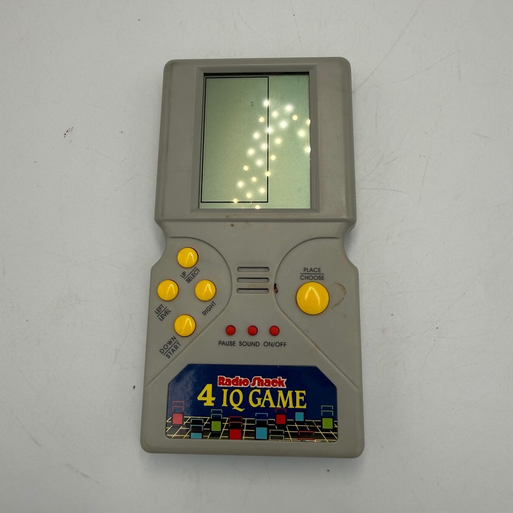 Vintage Radio Shack 4 IQ Game Handheld Electronic LCD Console 60-2474 Tested